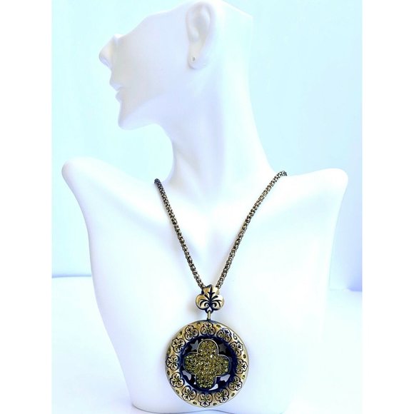 GREEN CROSS CHAIN NECKLACE Pendant - Picture 4 of 5